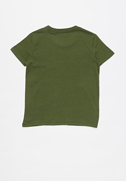 GUESS - Origanal brand tee -olive