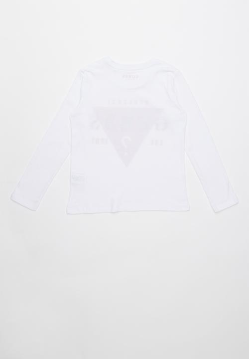 GUESS - Long sleeve guess? tee - white