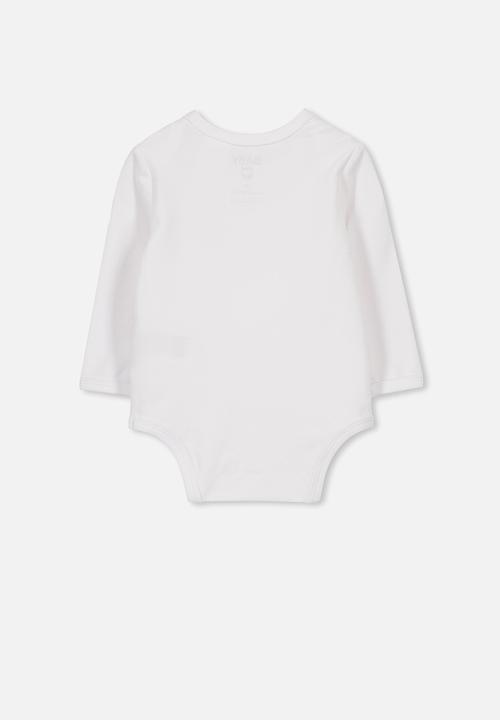 Cotton On - Mini long sleeve- white & pink