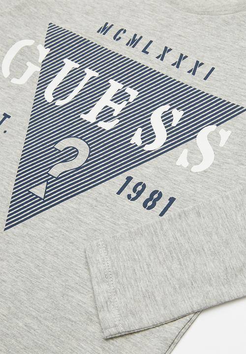 GUESS - Long guess? tee - grey
