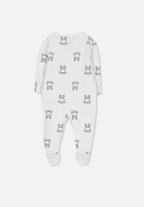 Cotton On - Mini zip through romper - white