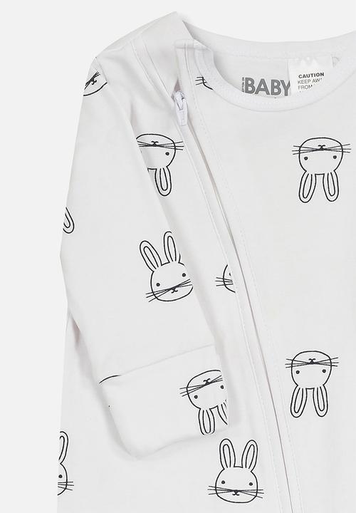 Cotton On - Mini zip through romper - white
