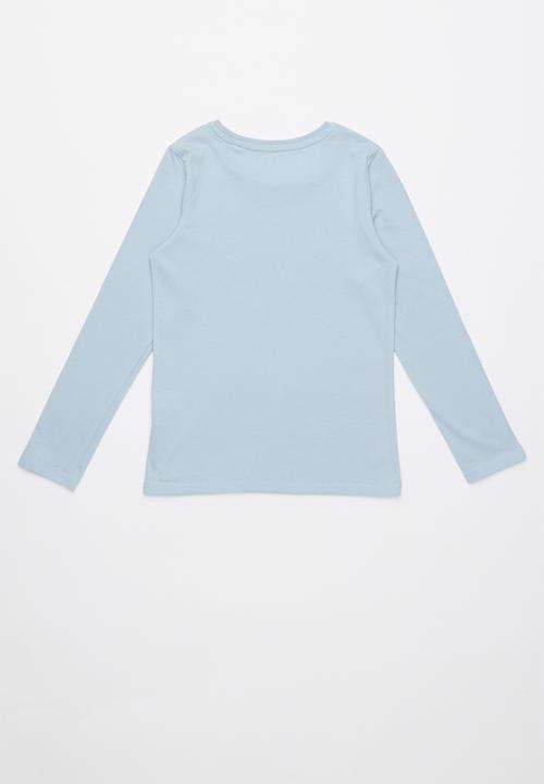GUESS - Long sleeve tri originals tee  - blue