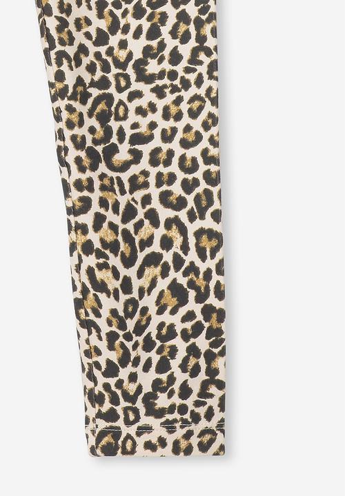 Cotton On - Huggie dollar leopard tights - brown