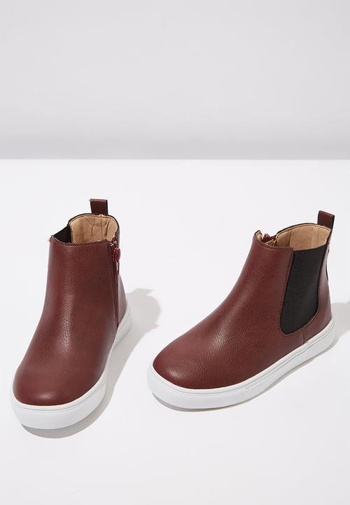 Cotton On - Darcy gusset boot - burgundy