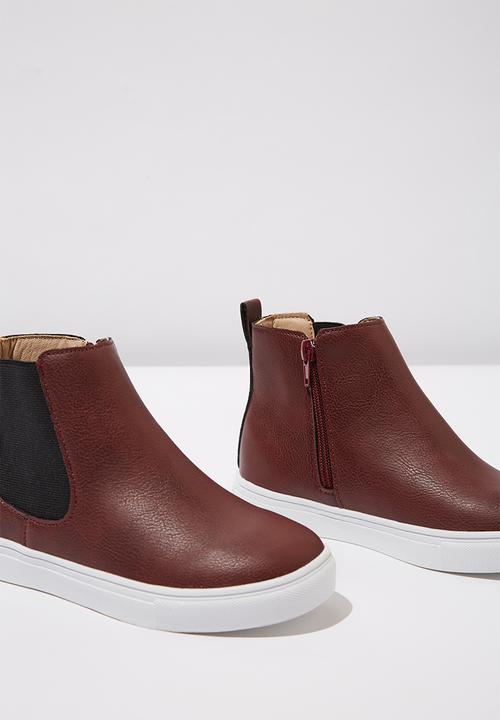 Cotton On - Darcy gusset boot - burgundy