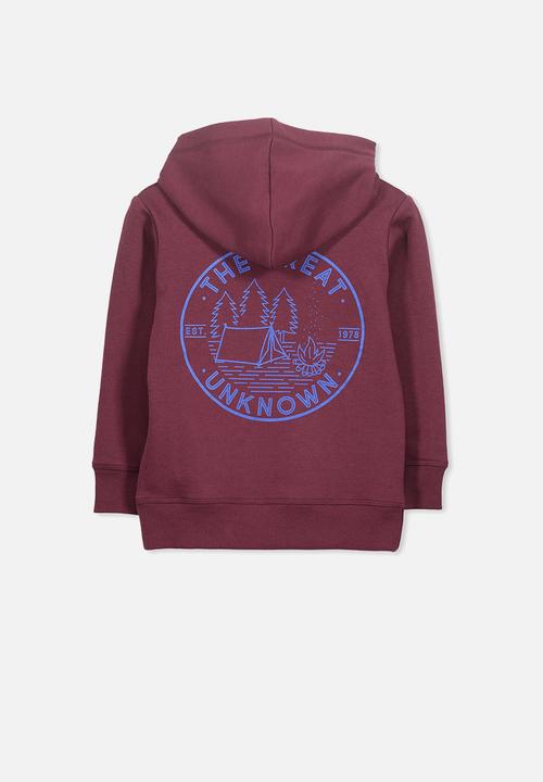 Cotton On - Liam hoodie - burgundy