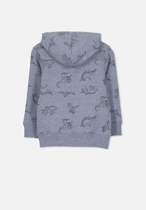 Cotton On - Liam dinosaurs hoodie - blue 