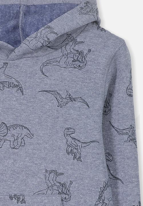 Cotton On - Liam dinosaurs hoodie - blue 