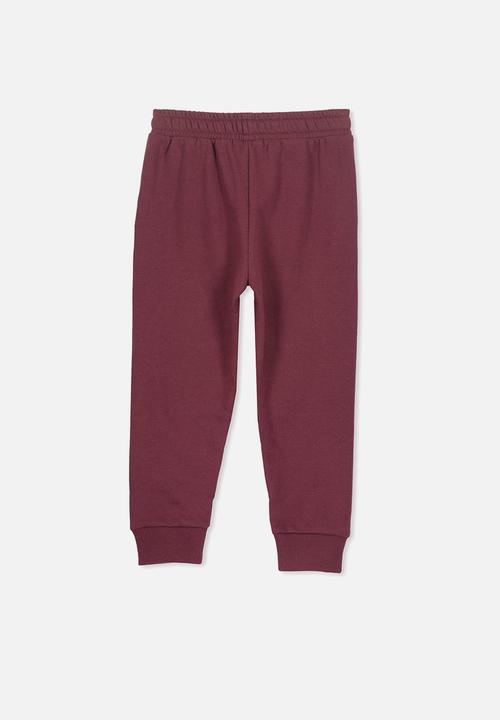 Cotton On - Lewis trackpant - burgundy