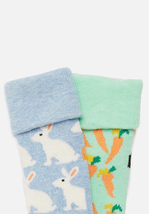 Happy Socks - 2-pack bunny terry socks - multi