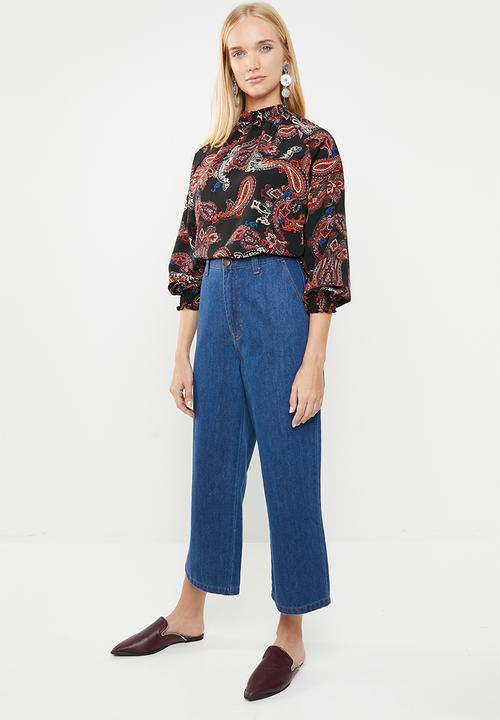 Superbalist - Elasticated hi neck blouse - multi