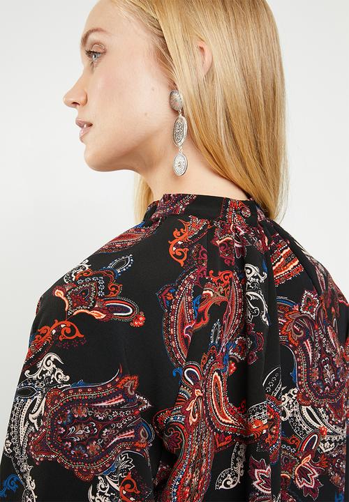 Superbalist - Elasticated hi neck blouse - multi