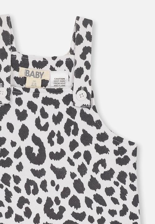 Cotton On - Logan overall - white & black