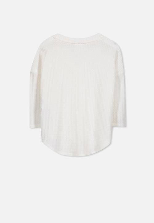Cotton On - Bexley button through top - white