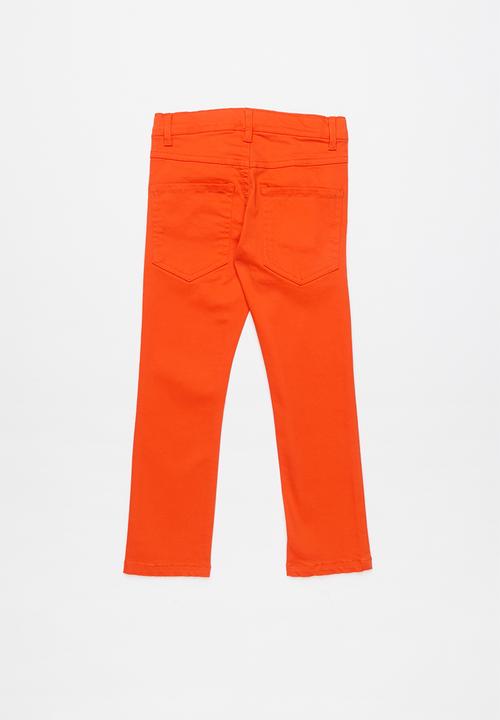Name It - Theo skinny chino pants - orange 