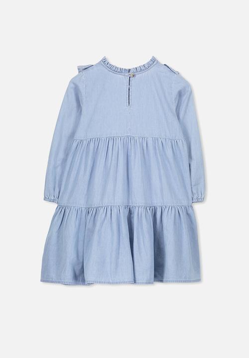Cotton On - Laura long sleeve dress - blue