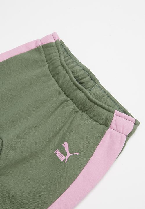 PUMA - Minime prime t7 crew jogger - khaki & pink