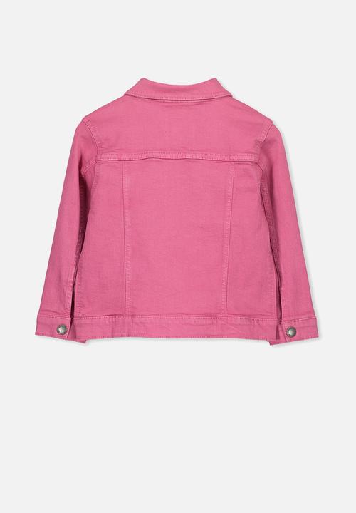 Cotton On - Daisy denim jacket - pink