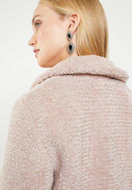 Vero Moda - Lala short faux fur jacket - pink