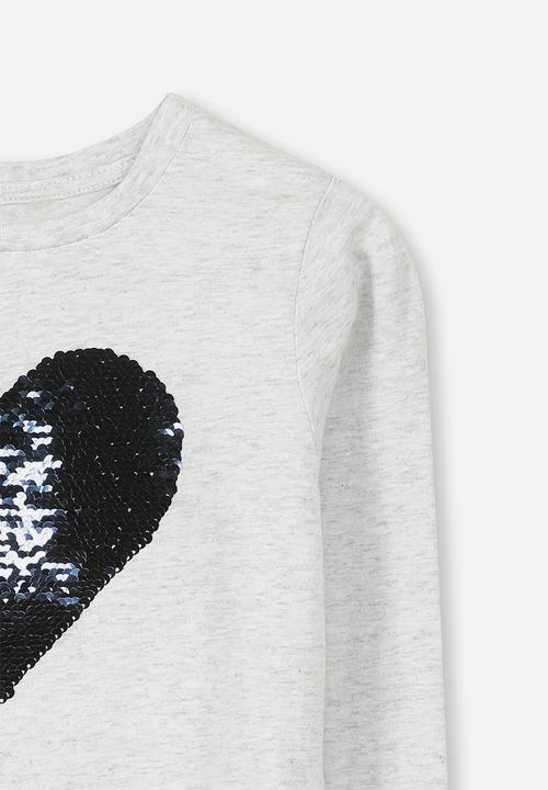 Cotton On - Stevie long sleeve embellished tee - grey