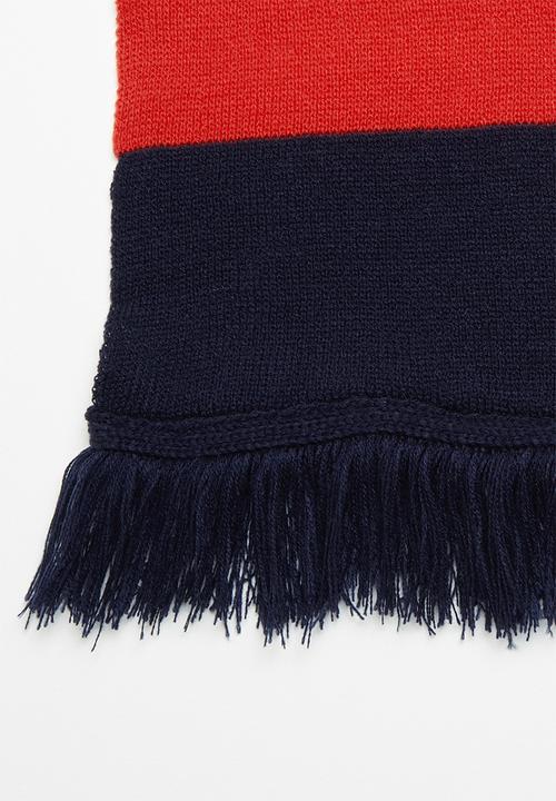 Superbalist - Broad stripe scarf - red & navy