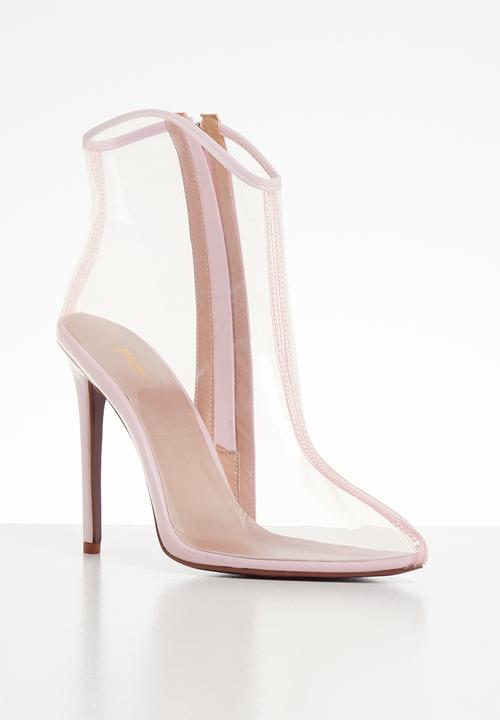Plum - Translucent ankle boot - light pink