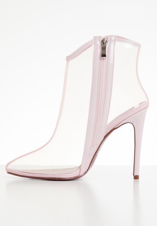 Plum - Translucent ankle boot - light pink