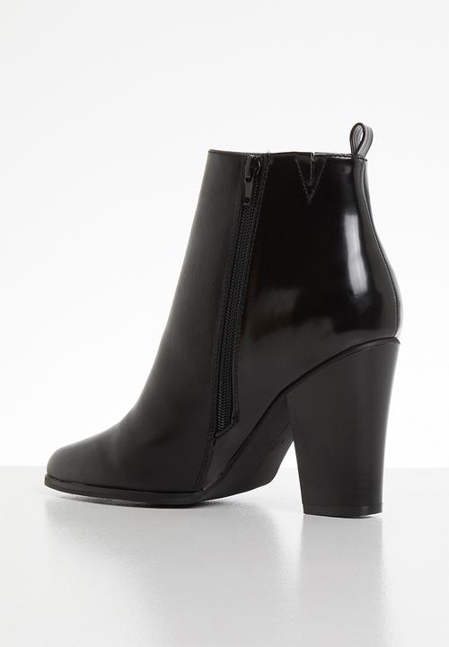 ONLY - Zip heeled bootie - black