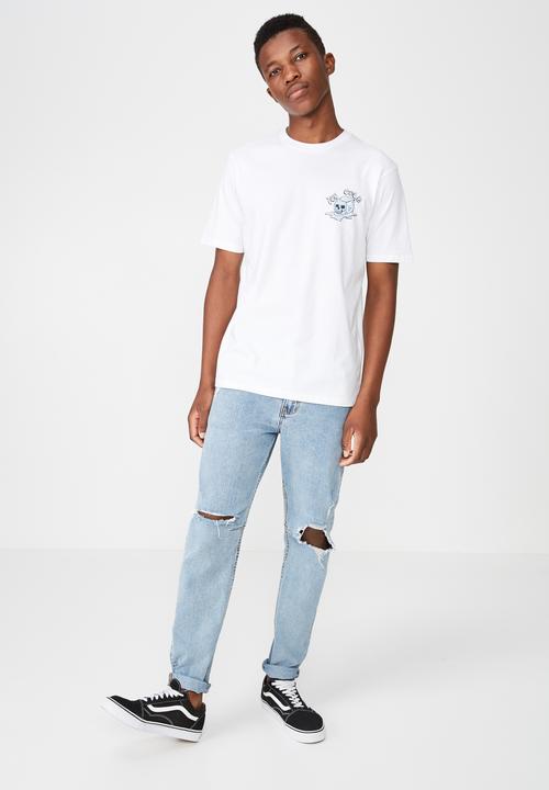 Cotton On - Ice cold tbar art T-shirt - white