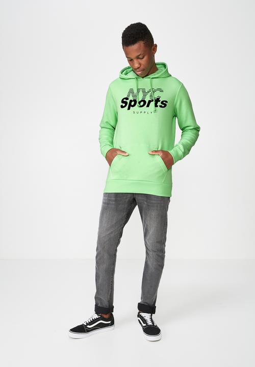 Cotton On - NYC sports supply fleece pullover  - green