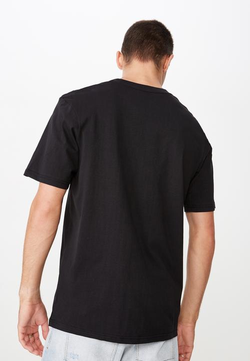 Cotton On - Night eyes tbar art T-shirt - black
