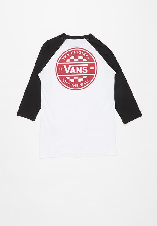 Vans - Checker co. raglan top - white & black
