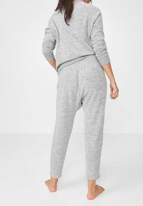 Cotton On - Supersoft drop crotch pant  - grey