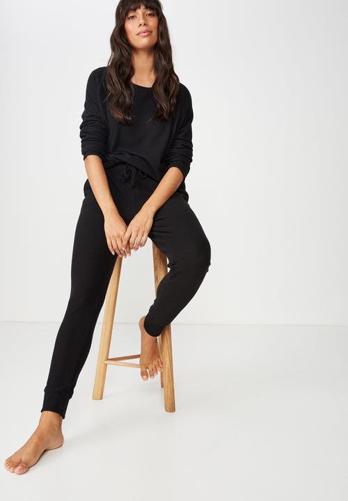 Cotton On - Supersoft slim fit pant  - black
