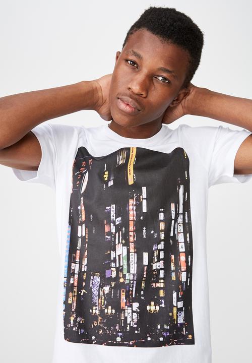 Cotton On - Tokyo Tbar photo T-shirt - white