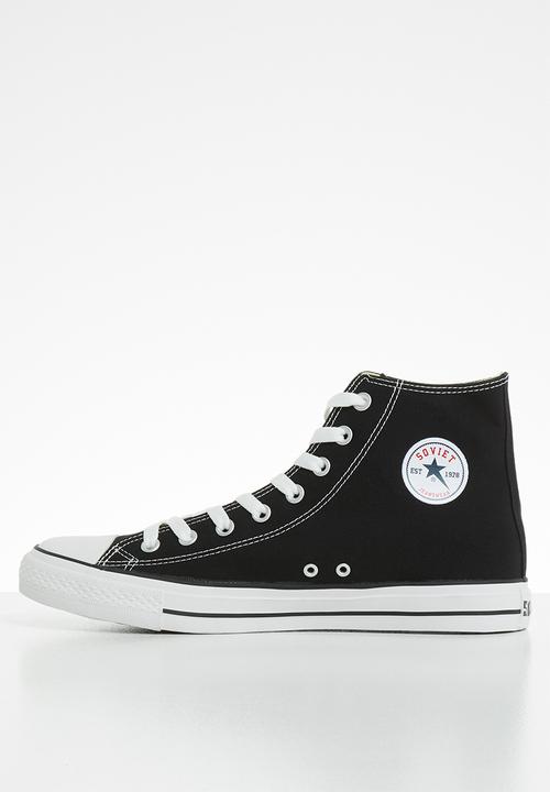 SOVIET - New Viper Hi Canvas Sneakers Black