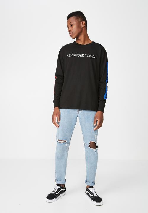 Cotton On - Stranger tbar long sleeve tee - black