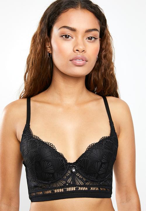 SISSY BOY - Underwire longline bra- black