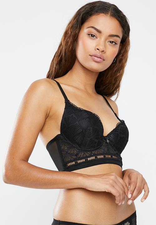 SISSY BOY - Underwire longline bra- black