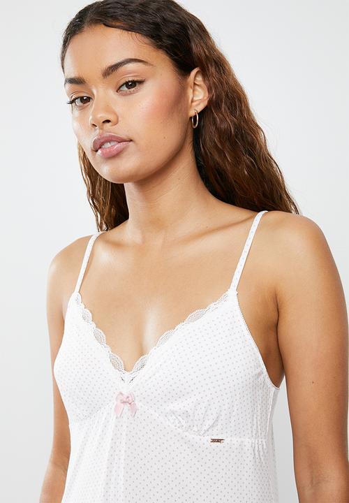 DORINA - Romy dress - white & pink 