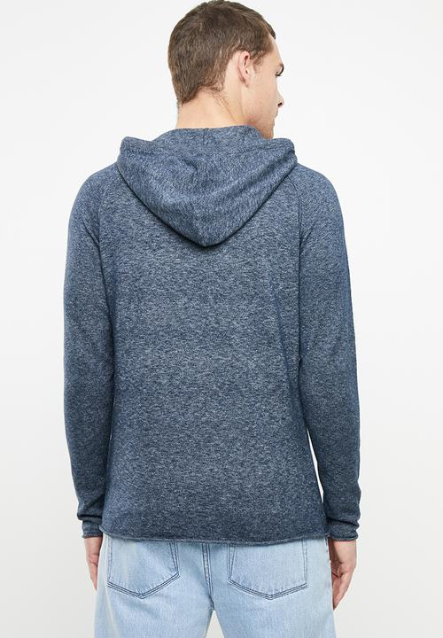 Only & Sons - Alexo 12 raglan hooded knit - blue