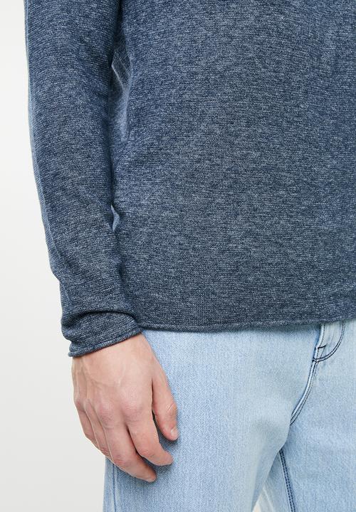 Only & Sons - Alexo 12 raglan hooded knit - blue