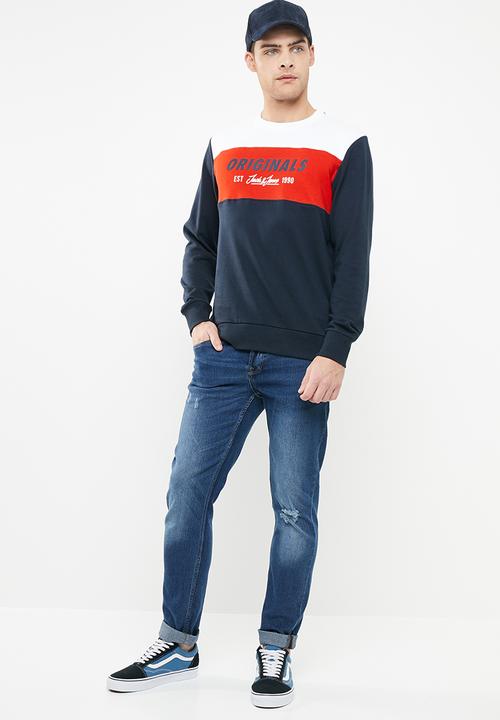 Jack & Jones - Shakedown crew neck sweat - multi