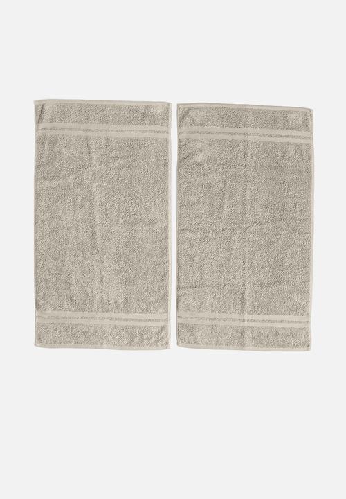 Club Classique - Grace hand towel set of 2 - cement