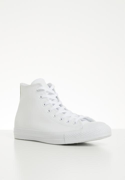 Converse - Chuck taylor all star leather - hi - white monochrome 