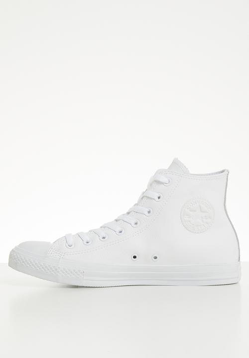Converse - Chuck taylor all star leather - hi - white monochrome 