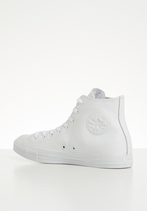 Converse - Chuck taylor all star leather - hi - white monochrome 