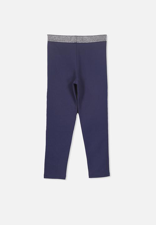 Cotton On - Delevigne pant - navy & silver