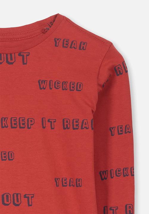 Cotton On - Tom long sleeve tee - red